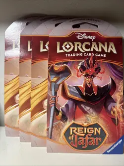 Disney Lorcana: Reign of Jafar Booster Pack Lot Of 4 4050368981721 - Image 1