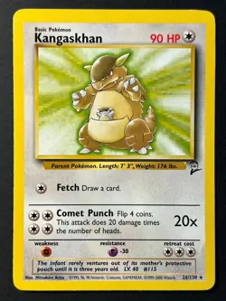 Kangaskhan 26/130 Rare Base Set 2 - Pokemon Card WOTC Near Mint - Image 1