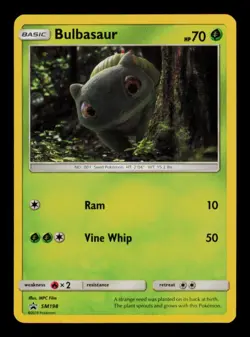 Pokemon Card Bulbasaur SM198 Detective Pikachu Cosmos Holo Promo LP 2019 - Image 1