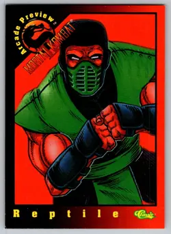 1994 Classic Mortal Kombat Ii Arcade Preview Reptile P3 Mortal Combat Card - Image 1