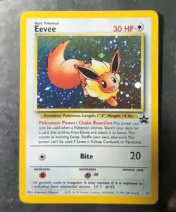 Eevee Promo 11 NM Vintage Holo Pokemon Card Black Star Promo NM+ - Image 1