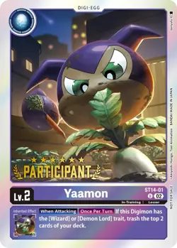 ST14-01 Yaamon Participant Foil - Digimon Trading Card Game - Image 1