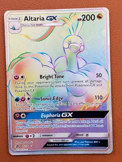 Altaria GX Full Art Secret Rare Holo 72/70 Dragon Majesty Card Pokemon TCG NM M - Image 1