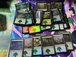 325 Magic The Gathering FOIL Basic Lands. LP-NM Lot - Image 2