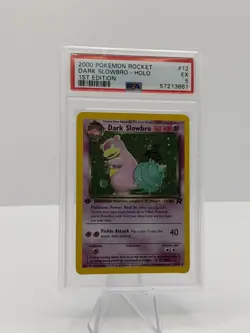 PSA 5 Dark Slowbro Holo - 1st Edition Team Rocket 12/82 Pokemon Card WOTC - Image 1