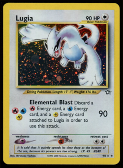 2000 Pokemon Lugia Neo Genesis Unlimited Holo Rare 9/111 Fast Ship - Image 1