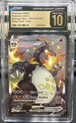 2021 Pokemon Shining Fates Charizard VMAX SV107/SV122 CGC Pristine 10 - Image 1