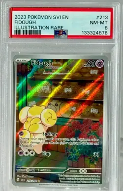 *PSA NM-M 8* Pokemon TCG: "FIDOUGH" ILLUSTRATION RARE #213 SVI En 2023 *NICE* - Image 1