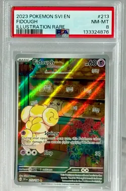 *PSA NM-M 8* Pokemon TCG: "FIDOUGH" ILLUSTRATION RARE #213 SVI En 2023 *NICE* - Image 2