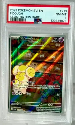 *PSA NM-M 8* Pokemon TCG: "FIDOUGH" ILLUSTRATION RARE #213 SVI En 2023 *NICE* - Image 4