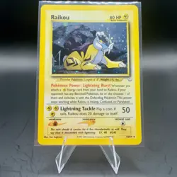 Pokemon TCG Raikou Neo Revelation Holo Rare Card 13/64 Ken Sugimori Vintage NM - Image 1