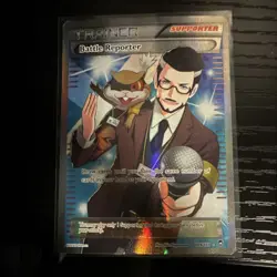 Pokemon Battle Reporter Ultra Rare Full Art Holo 109/111 XY Trainer Supporter - Image 1