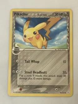 Pokemon TCG Pikachu 79/110 EX Holon Phantoms Regular Common LP - Image 1