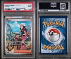 2025 POKEMON PFL EN-PHANTASMAL FLAMES #129 DAWN SPECIAL ILLUSTRATION RARE PSA 9 - Image 1