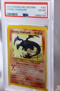 2002 Pokemon Shining Charizard Holo, Neo Destiny #107/105, PSA 6 EX-MT - Image 2