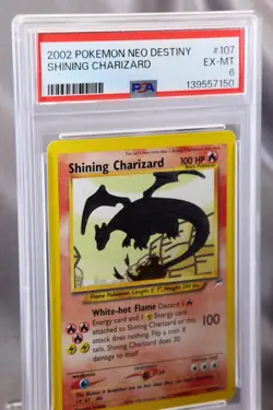 2002 Pokemon Shining Charizard Holo, Neo Destiny #107/105, PSA 6 EX-MT - Image 3