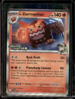 N's Darmanitan SVP 181 Journey Together Prerelease Stamped Pokemon Promo Card - Image 1