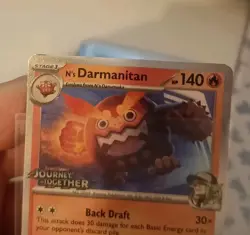 N's Darmanitan SVP 181 Journey Together Prerelease Stamped Pokemon Promo Card - Image 3