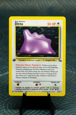 Pokemon TCG First Edition Fossil Ditto 3/62 Holo - Image 1