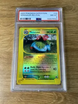 PSA 8 NM - MINT - VENUSAUR Reverse Holo Foil 68/165 - 2002 Pokemon Expedition 68 - Image 1
