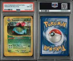 PSA 8 NM - MINT - VENUSAUR Reverse Holo Foil 68/165 - 2002 Pokemon Expedition 68 - Image 2