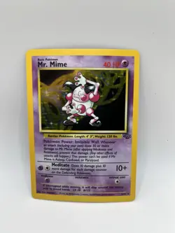 Pokemon Mr. Mime Jungle Holo Rare Card 6/64 Unlimited 1999 English WOTC - Image 1