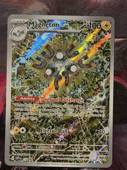 Pokemon TCG Magneton 159 Scarlet & Violet Promo Holo Electric Ball Overvolt - Image 1