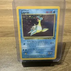 Lapras 10/62 - Fossil Set - Holo Rare Pokemon Card - 1999 WOTC LP - Image 1
