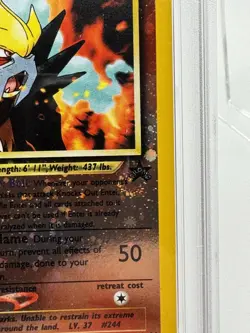 Pokemon ENTEI Black Star Promo 34 Reverse Holo Movie Promo 2000 WOTC PSA 8 SWIRL - Image 3