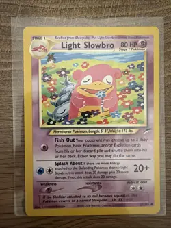 Pokemon TCG Light Slowbro 2002 Neo Destiny Card 51/105 Regular Vintage LP - Image 3