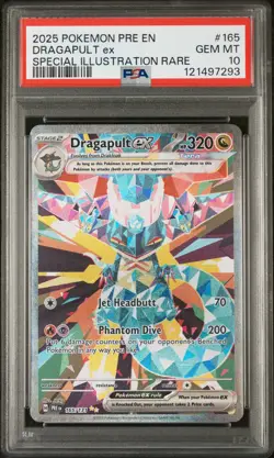 2025 POKEMON PRE EN-PRISMATIC EVOLUTIONS #165 DRAGAPULT EX PSA 10 - Image 1