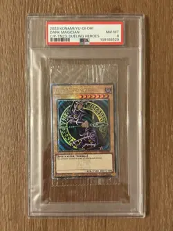 2023 Yu-Gi-Oh! DARK MAGICIAN QC Secret Rare Cello Pack Sealed TN23-EN001 PSA 8 - Image 1