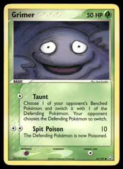 Pokemon Cards Grimer 56/109 Team Rocket Returns Common LP - Image 1