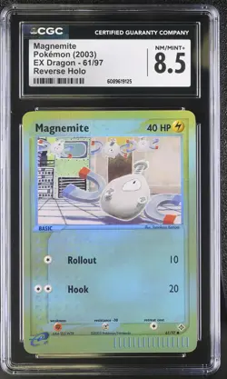 CGC 8.5 Magnemite 2003 EX Dragon 61/97 Reverse Holo Pokemon Card - Image 1