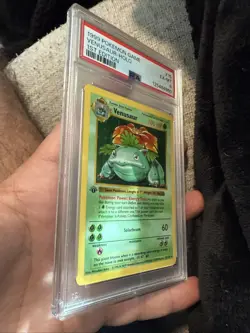 1999 Pokemon Base Set 1st Edition Venusaur Holo Card PSA 6 - Image 3