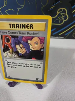 Here Comes Team Rocket Unlimited Edition Regular MP Card #10 - Image 4