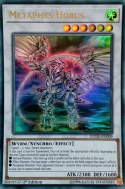 DUDE-EN009 METAPHYS HORUS ULTRA RARE 1ST EDITION YuGiOh CARD - Image 1