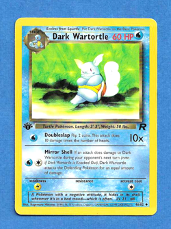 DARK WARTORTLE 2000 POKEMON TEAM ROCKET 1ST EDITION UNCOMMON CARD 46/82-NMMT - Image 1