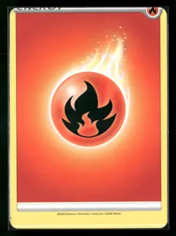 Pokemon Fire Energy Miscut Error Card - Image 1