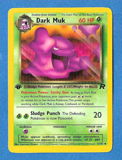 DARK MUK 2000 POKEMON TEAM ROCKET 1ST EDITION UNCOMMON CARD 41/82-NMMT - Image 1
