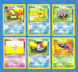 LOT OF 12 DIFF 1999 POKEMON FOSSIL SET 1ST EDITION COMMON CARDS - NMMT - Image 2