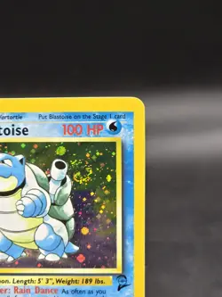 Pokemon TCG Blastoise 2/130 Swirl Base Set 2 Holo Rare WOTC Vintage LP/NM Card - Image 3