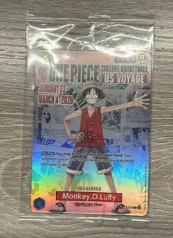 One Piece Card Monkey.D.Luffy US College Basketball Voyage Promo - Image 1