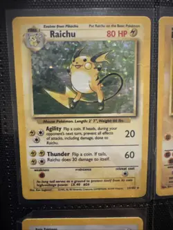 Pokemon TCG Raichu Holo Rare Card Base Set, 14/102 - Image 1