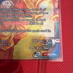 Dragon Ball Super Card Game TCG SSG Son Goku Divine Restraint P-362 - Image 2