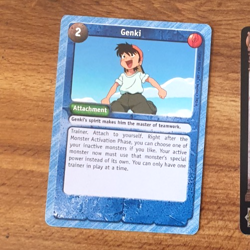 MONSTER RANCHER GENKI PROMO CARD CCG 2000 ASH LOOK A LIKE MASTER OF TEAMWORK - Image 1