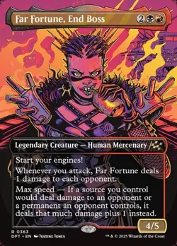 Far Fortune, End Boss - Foil Extended Art DFT NM MTG - Image 1
