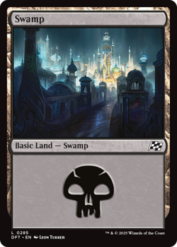 x4 Swamp DFT Aetherdrift MTG 285 BASIC LAND M/NM 4x - Image 1