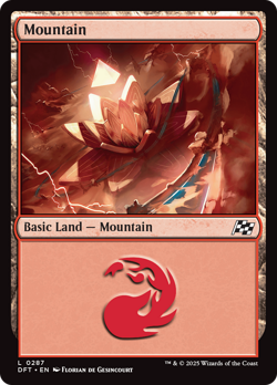 x4 Mountain DFT Aetherdrift MTG 287 BASIC LAND M/NM 4x - Image 1