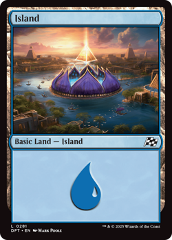 x4 Island DFT Aetherdrift MTG 281 BASIC LAND M/NM 4x - Image 1